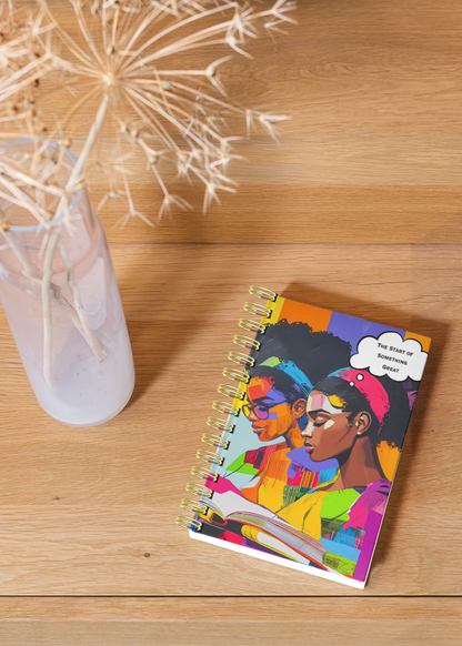 "The Start of Something Great" - A5 Notebook, 200 Pages with 100gsm, Wire-bound for Notes/ Studying/ Writing
