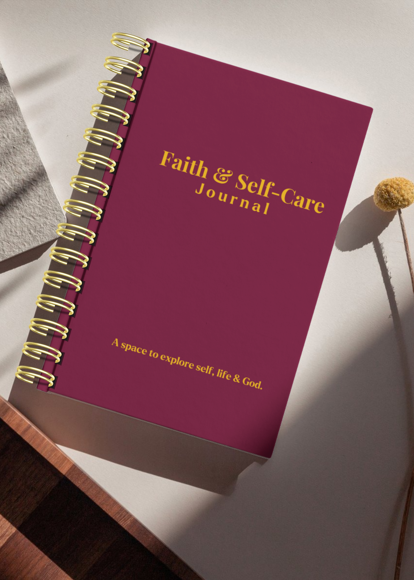 THE FAITH & SELF-CARE JOURNAL - (BURGUNDY EDITION)