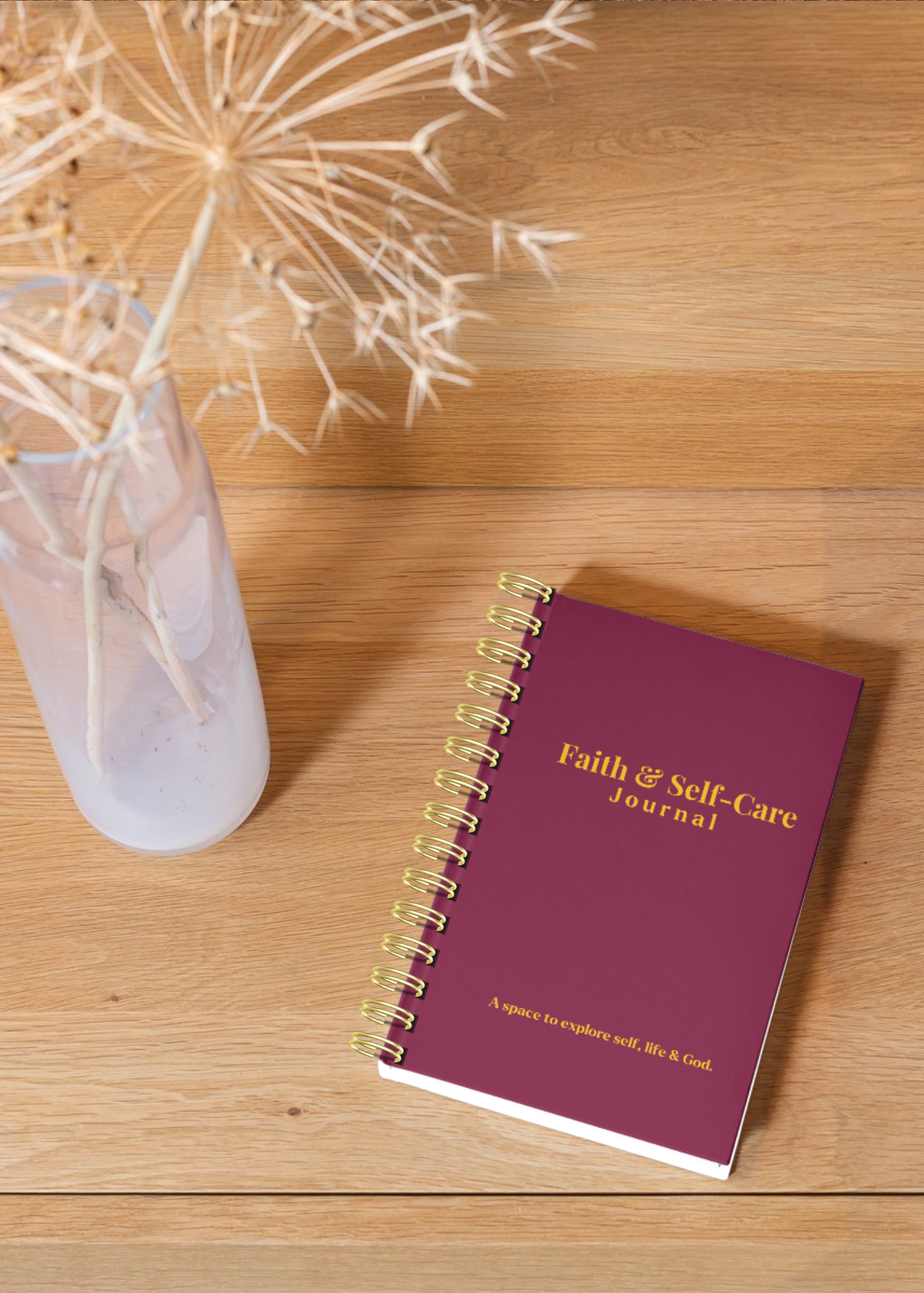 THE FAITH & SELF-CARE JOURNAL - (BURGUNDY EDITION)