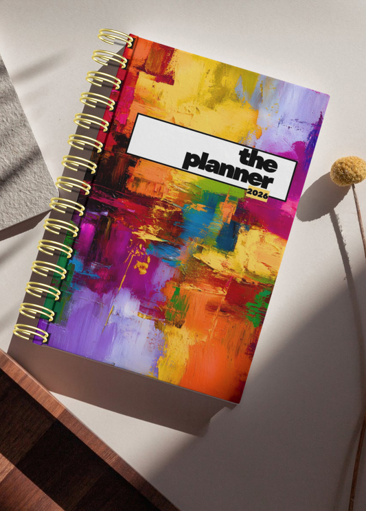 "the planner 2026" - "the planner 2026" - Minimal Yearly & Monthly Layout (COLOURFUL ABSTRACT)