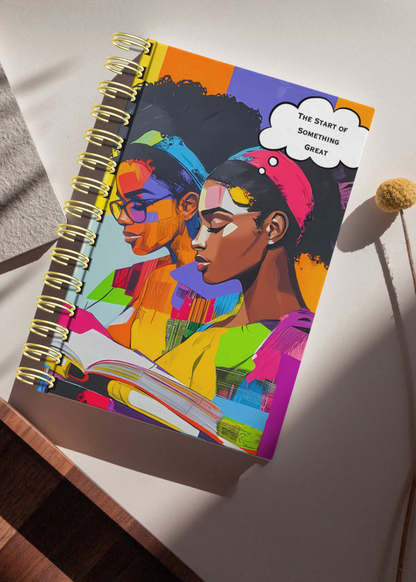 "The Start of Something Great" - A5 Notebook, 200 Pages with 100gsm, Wire-bound for Notes/ Studying/ Writing