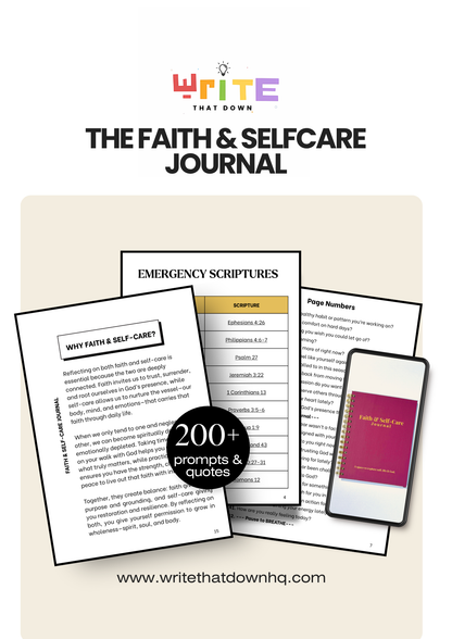 THE FAITH & SELF-CARE JOURNAL - (BURGUNDY EDITION)