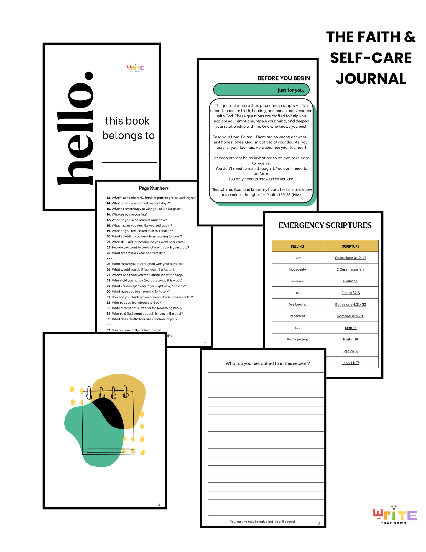 THE FAITH & SELF-CARE JOURNAL - (BURGUNDY EDITION)