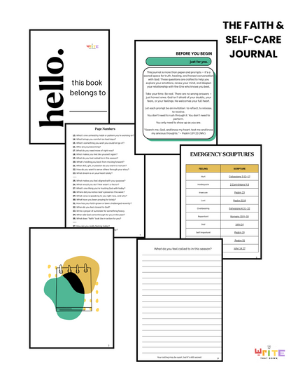 THE FAITH & SELF-CARE JOURNAL - (BURGUNDY EDITION)